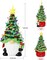 Christmas Decorations - 12” Lighted Up Gnomes Ceramic Christmas Tree with 46 Multicolored Lights - Small Mini Prelit Xmas Holiday Decor for Tabletop Home Room Table Fireplace Office